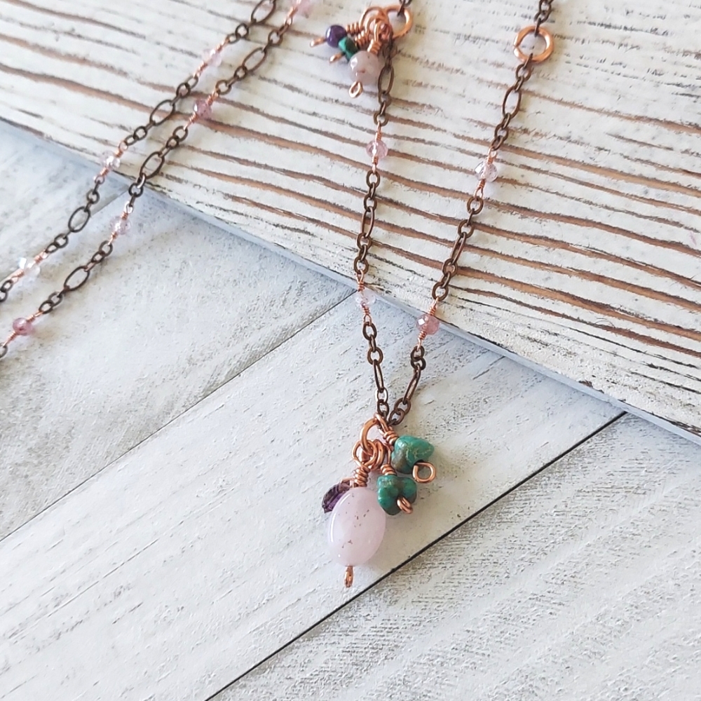 Artisan Jewelry Collection - Spring Beaded & Linked Necklace